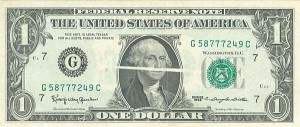 Paper Money Error - $1 Obstruction - Not a Gutter Fold!