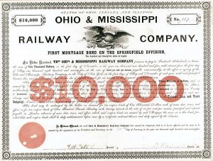 Ohio and Mississippi Railway - Bond