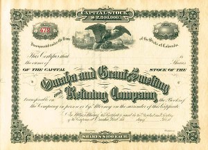 Omaha and Grant Smelting and Refining Co. - Stock Certificate