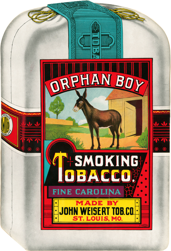 Orphan Boy Smoking Tobacco Large Advertisement - Die Cut Sign