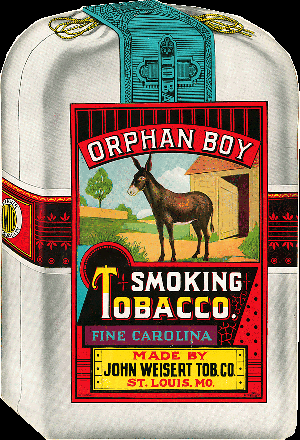 Orphan Boy Smoking Tobacco Large Advertisement - Die Cut Sign
