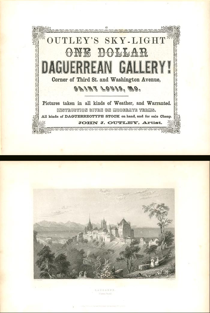 Outley's Sky-Light Trade Card - Daguerrean Gallery - Americana
