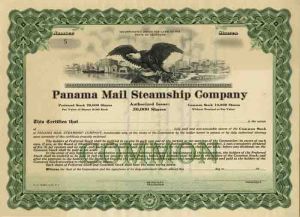 Panama Mail Steamship Co.  - Stock Certificate