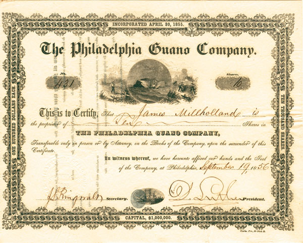 Philadelphia Guano Co. - Stock Certificate