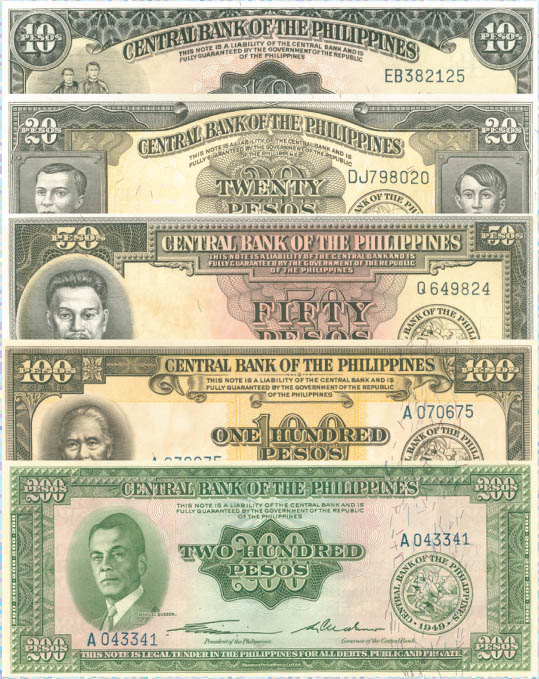 Collectible Philippines Paper Money Set
