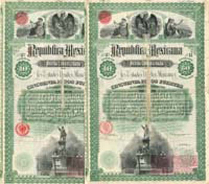 Christopher Columbus 1885 - Republica Mexicana - Price is for 1 (ONE) Bond