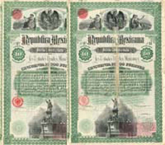 "Christopher Columbus" 1885 - Republica Mexicana - Price is for 1 (ONE) Bond