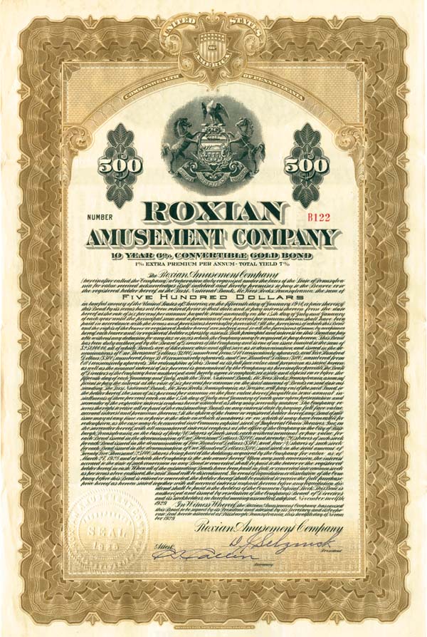 Roxian Amusement Co. (Uncanceled)