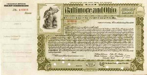 Baltimore and Ohio Railroad Co. - Stock Certificate