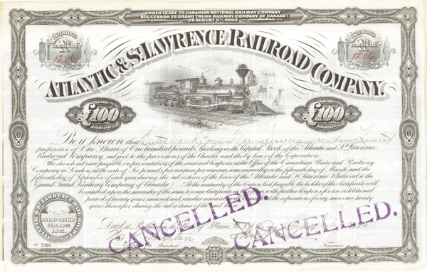 Atlantic & St Lawrence RR