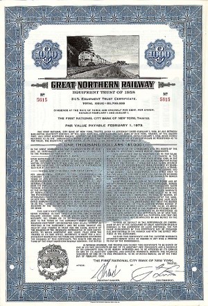 Great Northern Railway - Bond