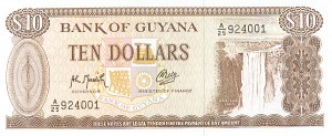 Guyana - Pick-23f - Group of 10 notes - Foreign Paper Money