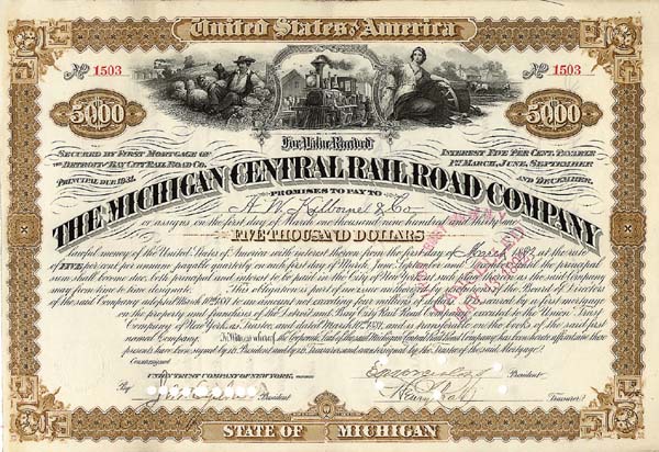 Michigan Central Railroad Company - Bond