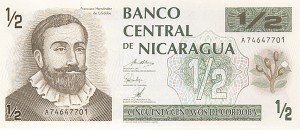 Nicaragua - 1/2 Cordoba - P-172 - Foreign Paper Money
