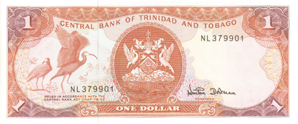 Trinidad and Tobago - 1 Dollar - P-36d - 1985 dated Foreign Paper Money