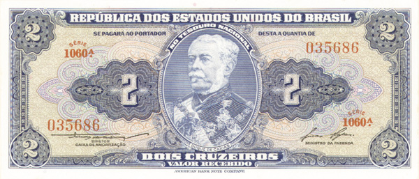 Brazil - P-151 - 2 Cruzeiros - Foreign Paper Money