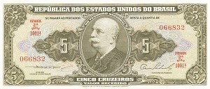 Brazil - P-176a - 5 Cruzeiros - Foreign Paper Money