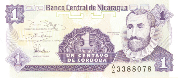 Nicaragua - Pick-167 - Group of 10 notes - 1 Centavo - Foreign Paper Money