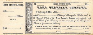 Rome Turnpike Co. - Stock Certificate