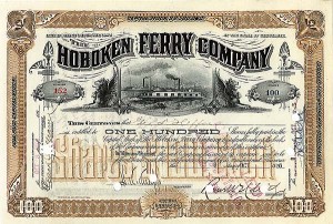 Hoboken Ferry Co. - Shipping Stock Certificate