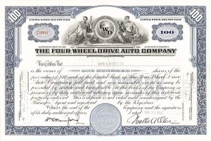 Four Wheel Drive Auto Co - Stock Certificate