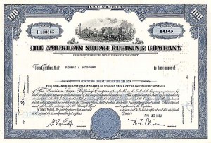 American Sugar Refining Company - Stock Certificate