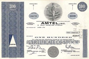 Amtel, Incorporated - Stock Certificate