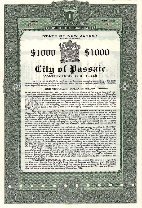 City of Passaic, NJ - Bond