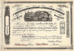 North Western Mining and Exchange Co of Erie, Pennsylvania - Stock Certificate