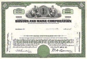 Boston and Maine Corporation - Stock Certificate