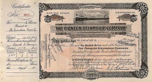 Pioneer Steamship Co. - Stock Certificate