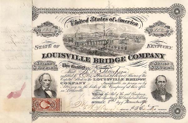 Louisville Bridge Co. - Stock Certificate