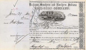 Henry Keep - Michigan Southern and Northern Indiana Rail-Road Co. - Stock Certificate