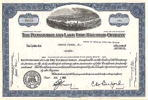 Pittsburgh and Lake Erie Railroad  - Stock Certificate