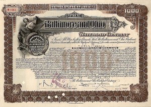Baltimore and Ohio Railroad Co. - Various Denominations Bond