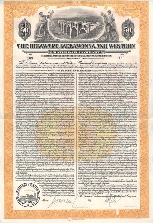 Delaware, Lackawanna and Western Railroad Co. - Various Denominations Bond