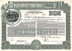 Baltimore and Ohio Railroad Co. - $1,000 Bond