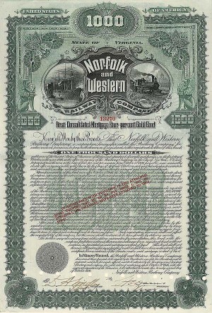 Norfolk and Western Railway Co. - Bond