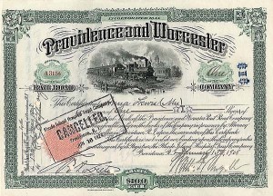 Providence and Worcester - Stock Certificate