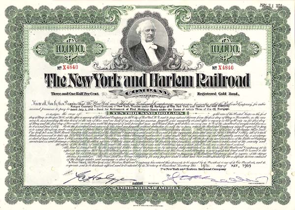 New York and Harlem Railroad - Railway Bond