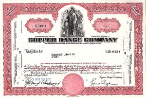 Copper Range Co. - Stock Certificate