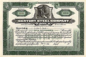 Century Steel Co of America, Inc - Stock Certificate