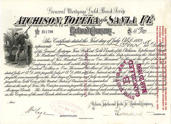 Atchison, Topeka & Santa Fe - Bond