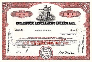 Interstate Department Stores, Inc - Stock Certificate