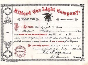 Milford Gas Light Co. - Stock Certificate