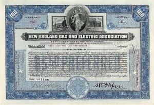 New England Gas and Electric Association - Stock Certificate