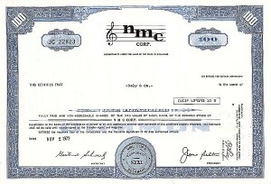 NMC Corp - Stock Certificate