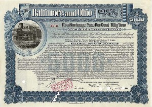 Baltimore and Ohio Railroad Co. - Various Denominations Bond