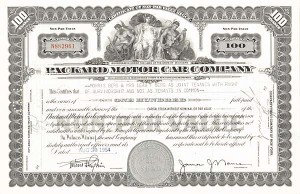 Packard Motor Car Company - Stock Certificate