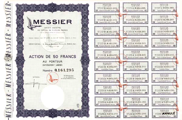 Messier - Stock Certificate